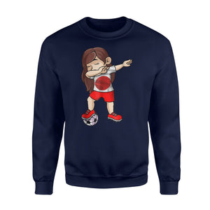 Dabbing Soccer Girl Japan Jersey - Japan Football Jfa  Sweatshirt