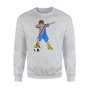 Dabbing Soccer Boy  Congo Congoleses Football Sweatshirt