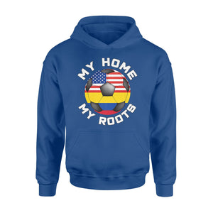 Colombia Football Fan My Home My Roots Soccer Flag Hoodie