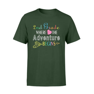 Colorful Heart Arrow 2nd Grade Where Adventure Begins T-Shirt