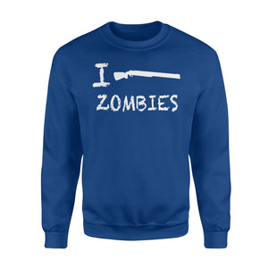 I Shoot Zombies Halloween Sweatshirt