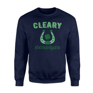 Cleary Shenanigans, St Patrick's Day Lucky Horseshoe Clover Sweatshirt