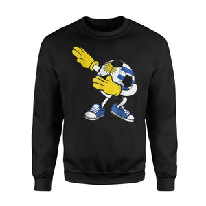 Dabbing Soccer Ball Uruguay Jersey  Uruguayan Football Sweatshirt