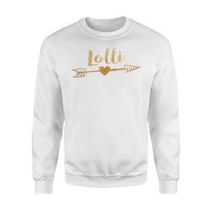 Gold Arrow Heart Lolli Funny Gift For Grandma Sweatshirt