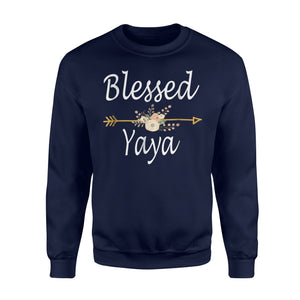 Blessed Yaya Thanks Giving Christmas Gifts Grandma Sweatshirt