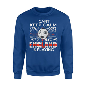I Can't Keep Calm England Play-Vintage Retro Soccer Jersey  Fleece Sweatshirt