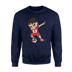 Dabbing Soccer Boy Canada Jersey  - Canadian Football Sweatshirt