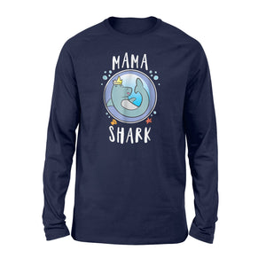 Mama Shark Cool Hammerhead Shark Long Sleeve T-Shirt