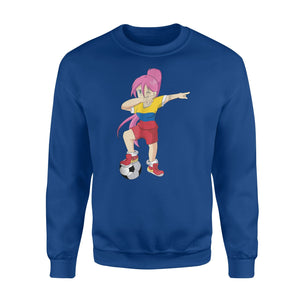 Colombia Soccer Football Dab Dabbing Girl With Jersey Sweatshirt