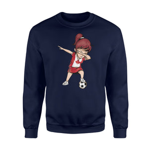 Dabbing Soccer Girl Canada Jersey - Canadian Football Sweatshirt