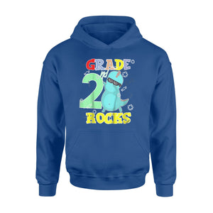 Kids Kid 2nd Grade Rocks Dino Dabbing   Second Graders Gift  Hoodie