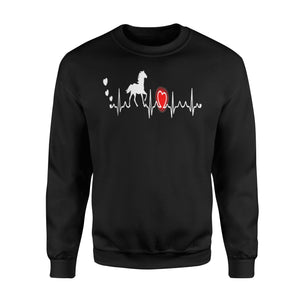 Horse Heartbeat I Love My Horses Racing Riding Gift Sweatshirt