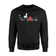 Horse Heartbeat I Love My Horses Racing Riding Gift Sweatshirt
