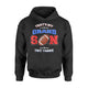 Football That's My Grandson Out There Grandma Grandpa Hoodie