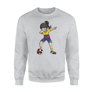Dabbing Soccer Girl Fan Colombia Football Sweatshirt