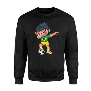 Dabbing Soccer Boy Brazil Brazilian Football Sweatshirt