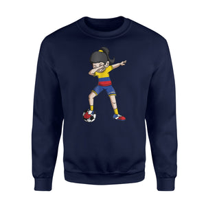 Dabbing Soccer Girl Fan Colombia Football Sweatshirt