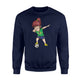 Dabbing Soccer Girl Brazil Jersey - Brazilian Football Sweatshirt