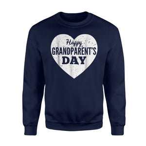 Cute Big Heart Happy Grand Parents Day Grandma Grandpa Gift Sweatshirt