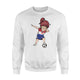 Dabbing Soccer Girl Croatia Jersey - Croatian Football weatshirt