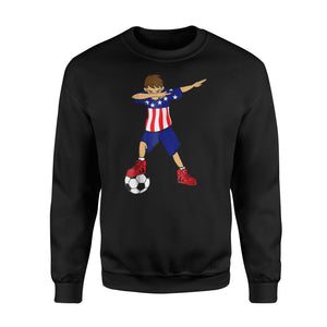 Dabbing Soccer Boy  American USA Football Boys Sweatshirt