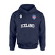 Iceland Football 8 Back Icelandic Flag Soccer Hoodie