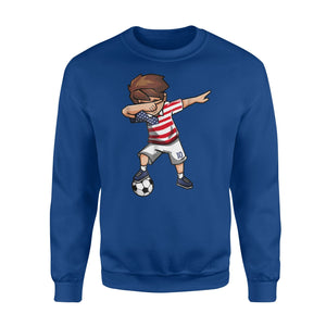 Dabbing Soccer Boy United States Football Jersey Sweatshirt