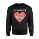 Grandmas Lucky Bingo Pretty Spring Coral Heart Sweatshirt