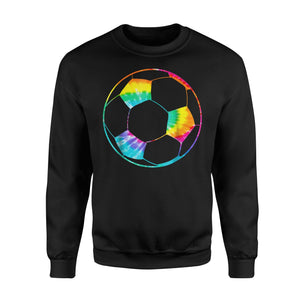 Girl Soccer Ball - Rainbow Trippy Hippie Tie Dye Sweatshirt