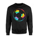 Girl Soccer Ball - Rainbow Trippy Hippie Tie Dye Sweatshirt