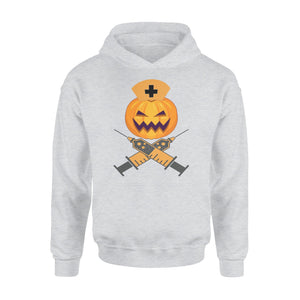 Nurse Pumpkin Syringe Halloween Hoodie