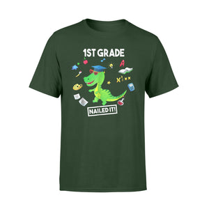 Funny Dinosaur 1st Grade Nailed It Graduate Senior T-Shirt