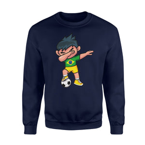 Dabbing Soccer Boy Brazil Brazilian Football Sweatshirt