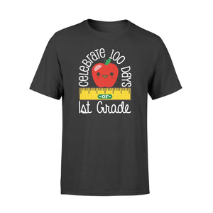 Happy 100th 100 Days Of 1st First Grade Apple Ruler T-Shirt