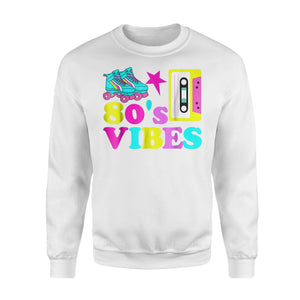 80s Vibes Roller Skate Party Cassette Tape Vintage Sweatshirt