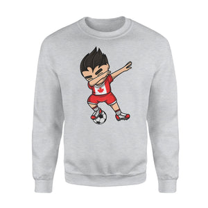 Dabbing Soccer Boy Canada Jersey  - Canadian Football Sweatshirt