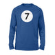7 Ball Shirt - Vintage Style Pool Shark Billiards Long Sleeve T-Shirt
