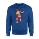 Dabbing Soccer Girl Peru Jersey - Peruvian Football Sweatshirt