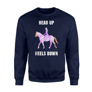 Head Up And Heels Down Horse For Girls And Women Sweatshirt