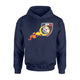 France Flaming Soccer Ball Football Hoodie