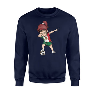 Dabbing Soccer Girl Mexico Jersey - Mexican Football Sweatshirt