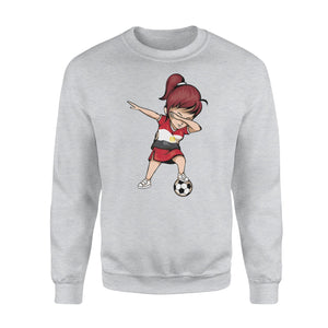Dabbing Soccer Girl Egypt Jersey - Egyptian Football Sweatshirt