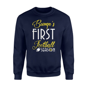 Bump's First Football Season Pregnant Women Gift Sweatshirt