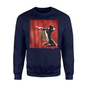 Dabbing Soccer Boy Morocco Jersey Moroccan Football Sweatshirt