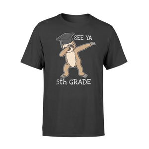 Dabbing Sloth Graduation 5th Grade Senior T-Shirt