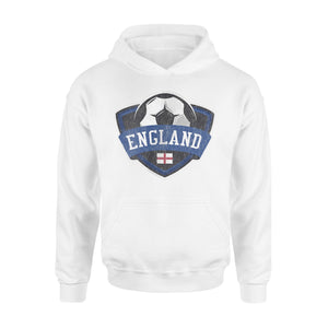 England Vintage Soccer Ball English Football Flag Hoodie