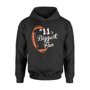 Cute Red Football Lovely Funny # 11's Biggest Fan Hoodie