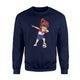 Dabbing Soccer Girl Croatia Jersey - Croatian Football Sweatshirt