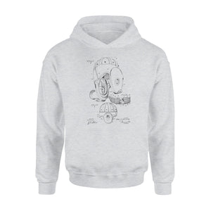 Football Helmet Vintage Patent Drawing Funny Novelty Hoodie