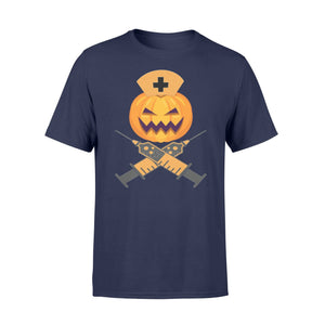 Nurse Pumpkin Syringe Halloween  T-shirt